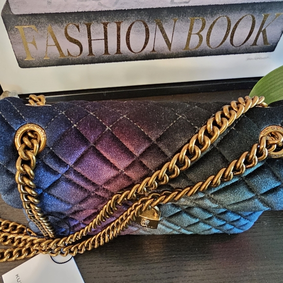Kurt Geiger London Velvet Mini Brixton Crossbody Bag. - Picture 7 of 10
